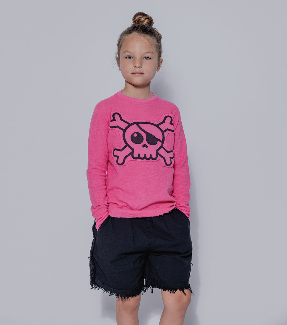 Kid | Airy Ruffled Shorts | Black