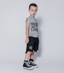 Kid | Unbalanced Shorts | Black