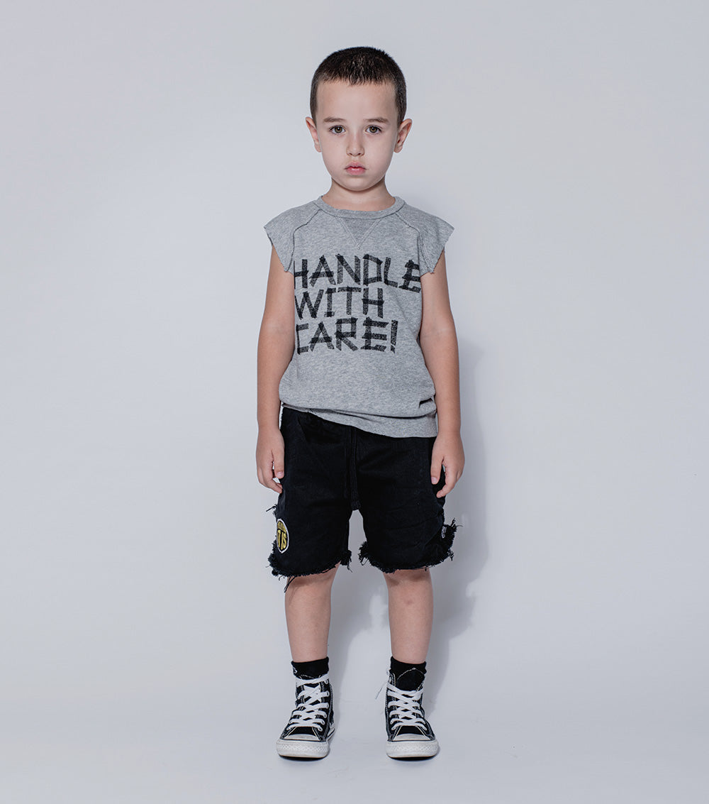 Kid | Unbalanced Shorts | Black