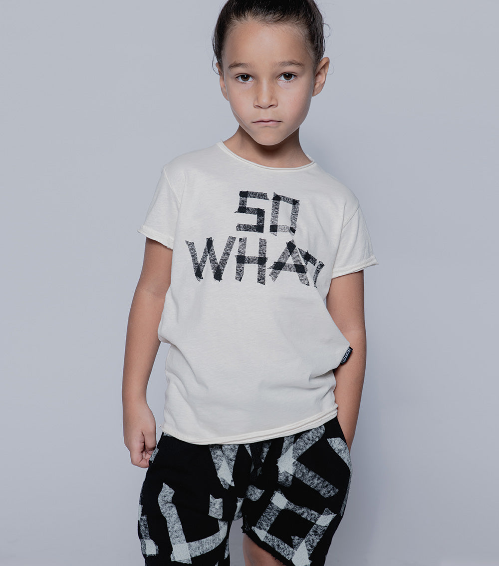 Kid | Masking Tape Rounded Shorts | Black