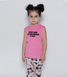 Kid | Light Masking Tape Baggy Pants | Powder Pink