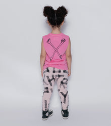 Kid | Light Masking Tape Baggy Pants | Powder Pink