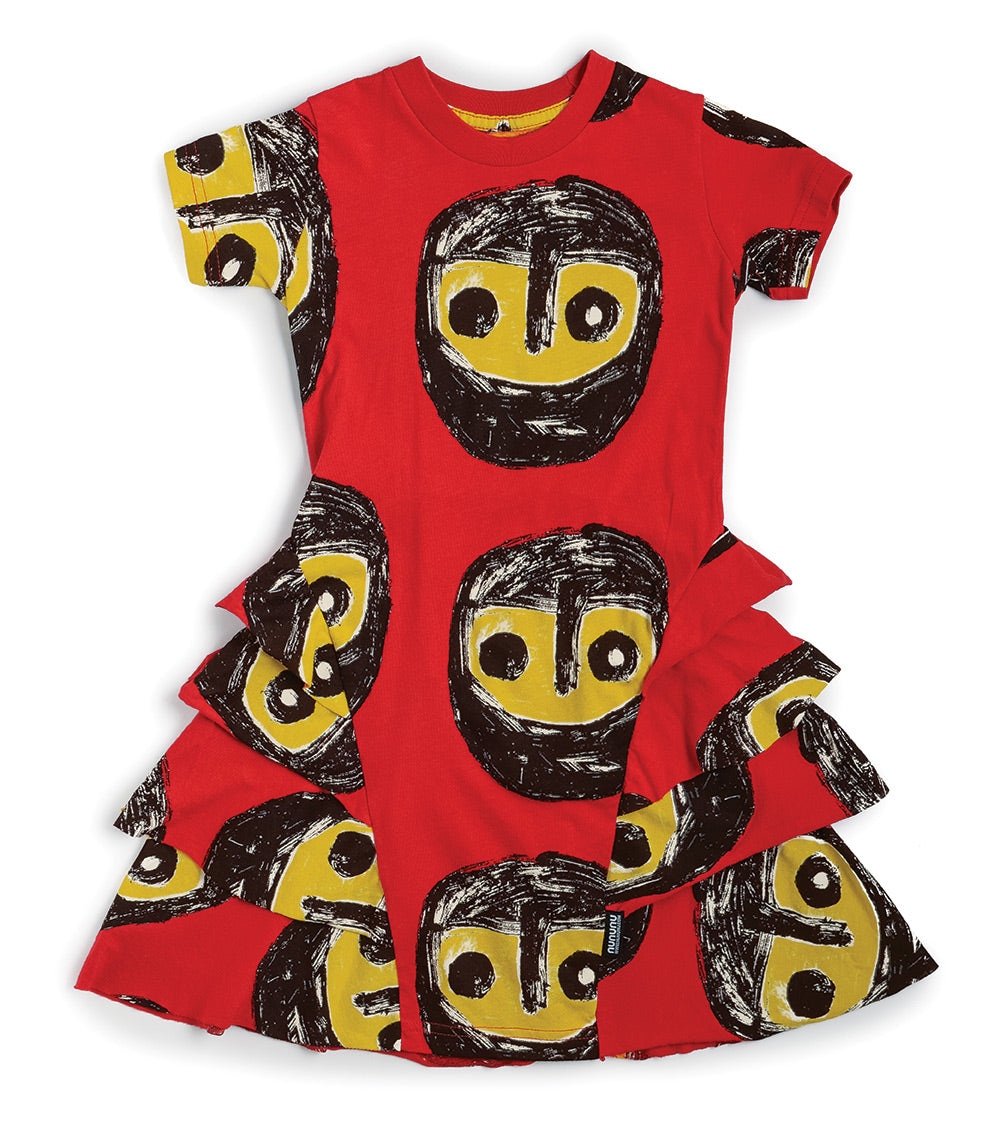 Kid | The Warriors Layered Dress | Red