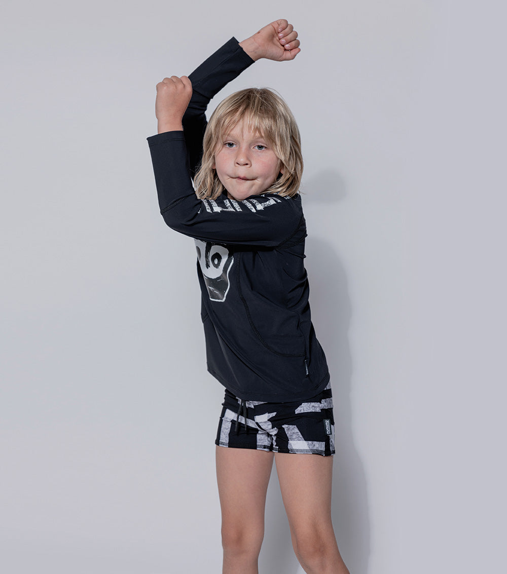 Kid | The Warrior Rashguard | Black