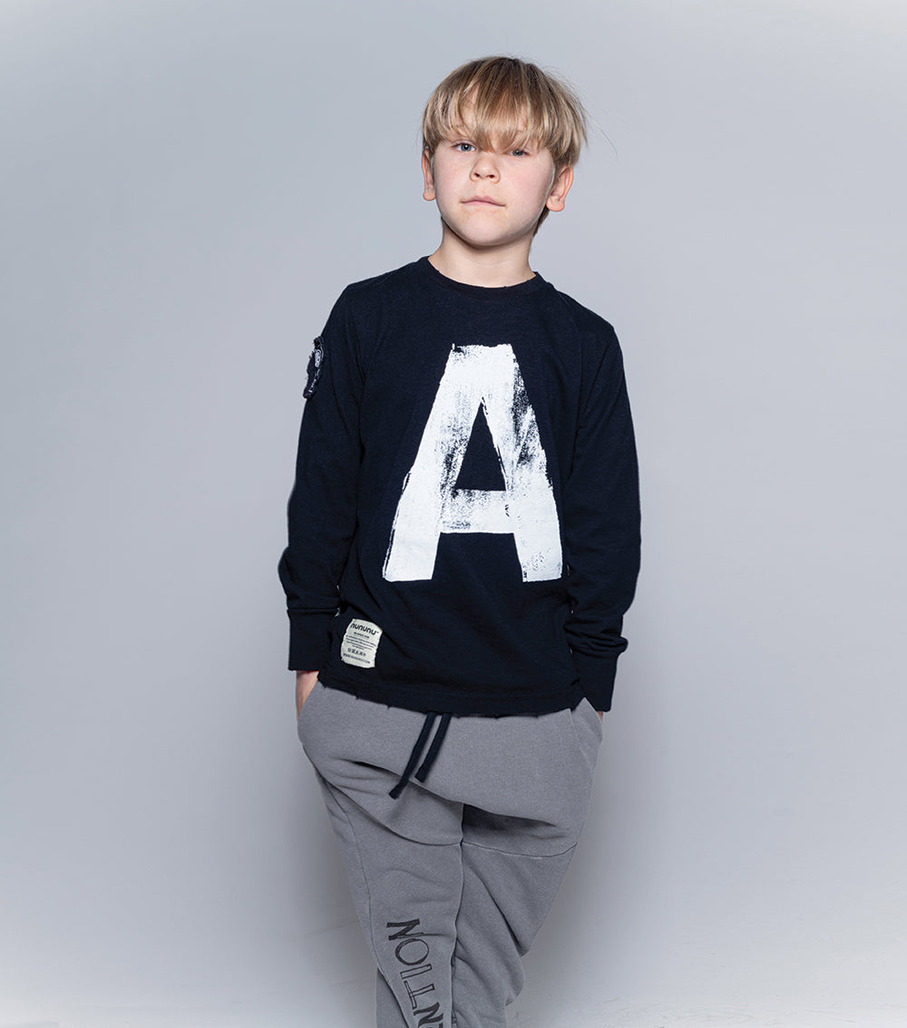 Kid | "A" Shirt | Black