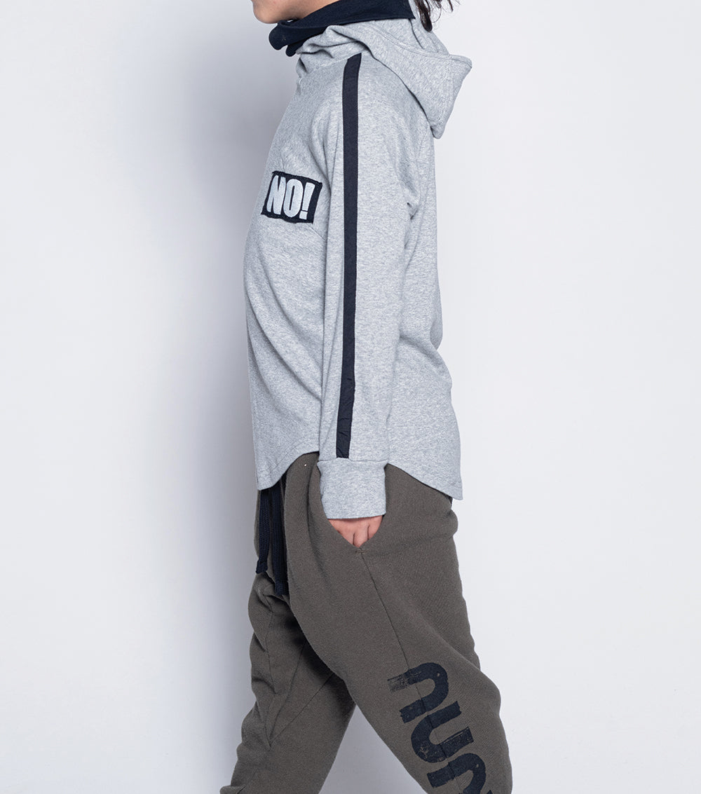 Kid | No! Patch Ninja Shirt | Heather Grey