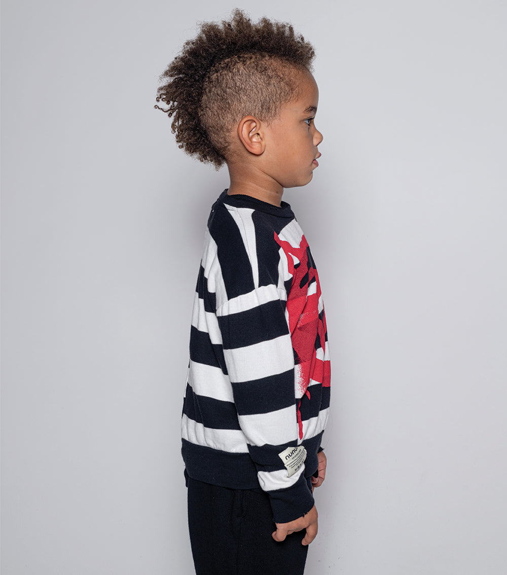 Kid | Mischief Cat Sweatshirt | Stripes