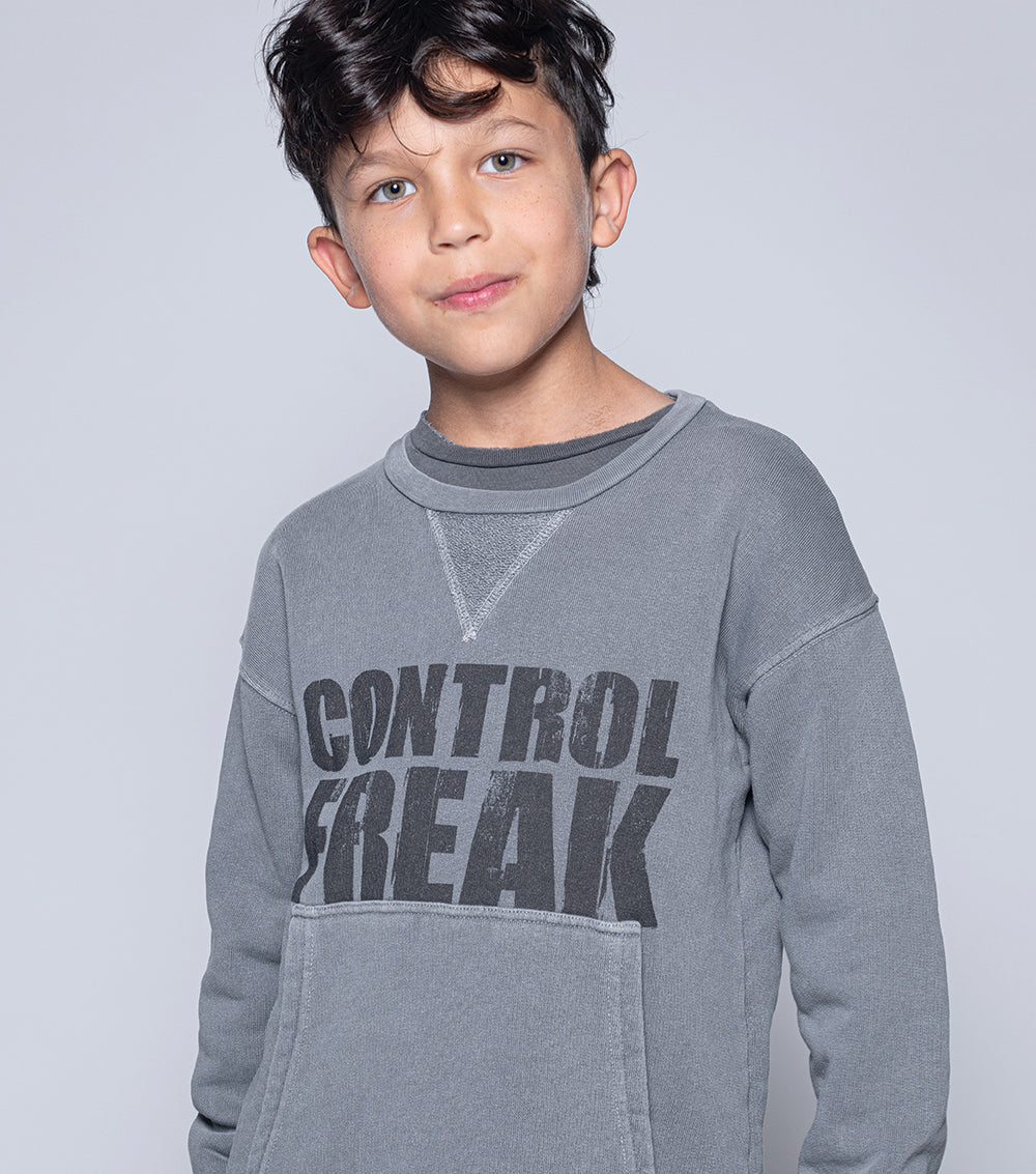 Kid | Kangaroo Sweatshirt | Dyed Grey