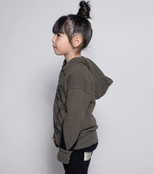 Kid | Dazed Skull Zip Hoodie | Olive