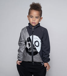 Kid | Nununu Smile Wind Breaker | Black x Dark Grey