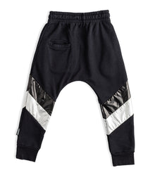 Kid | Side Shine Baggy Pants | Black
