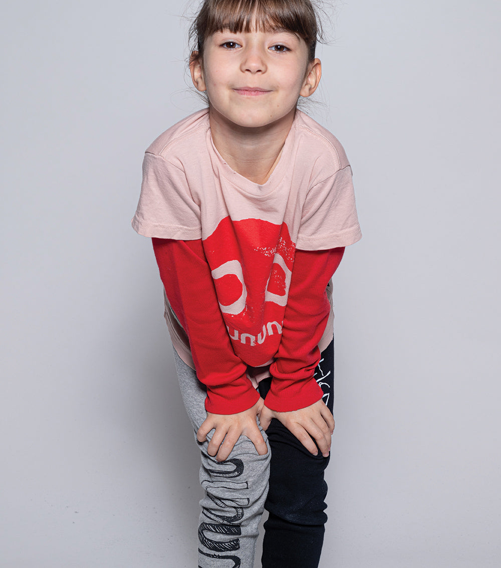 Kid | It Is What It Is Duo Leggings | Black x Heather Grey