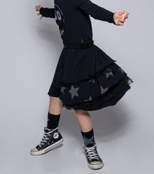 Kid | Dazed Skull Layered Dress | Black