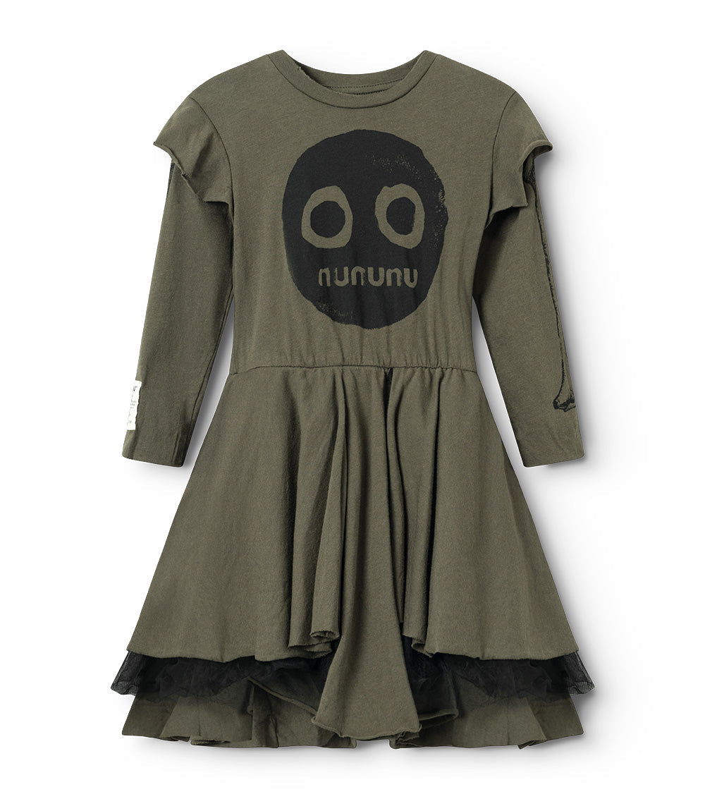 Kid | Nununu Smile Dress | Olive
