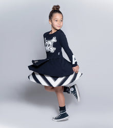 Kid | Mash Up Layered Dress | Black