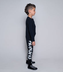 Kid | Duo Zip Loungewear | Heather Grey x Black