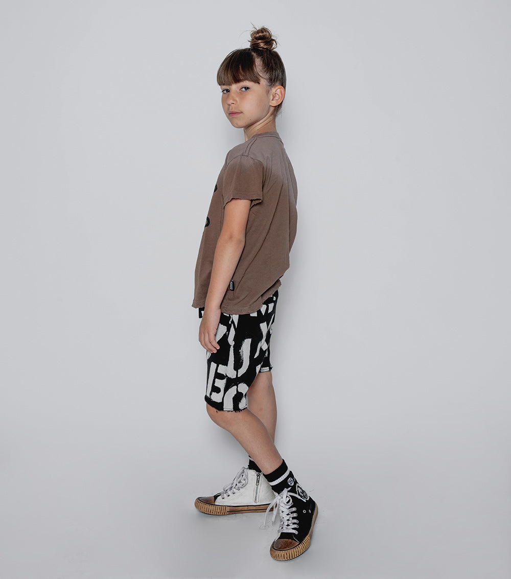 Kid | Gradient Skull T-Shirt | Earth Brown