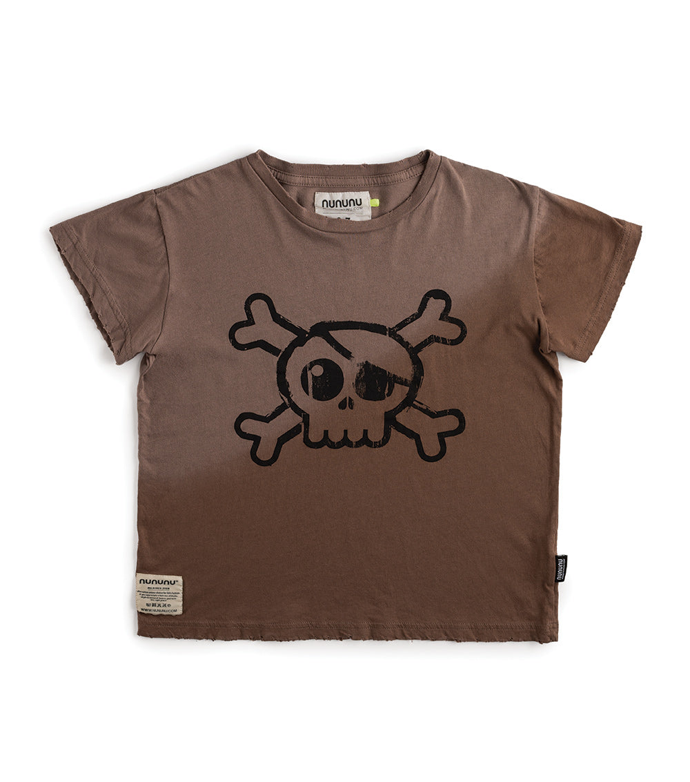 Kid | Gradient Skull T-Shirt | Earth Brown