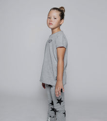 Kid | Bandaid Heart Patch T-Shirt | Heather Grey