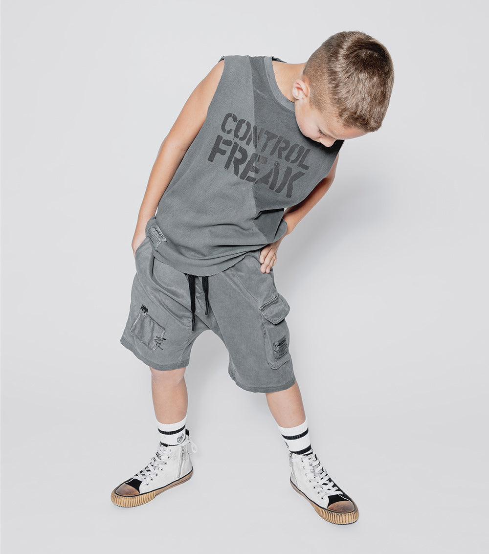 Kid | Control Freak Sleeveless Shirt | Vintage Grey