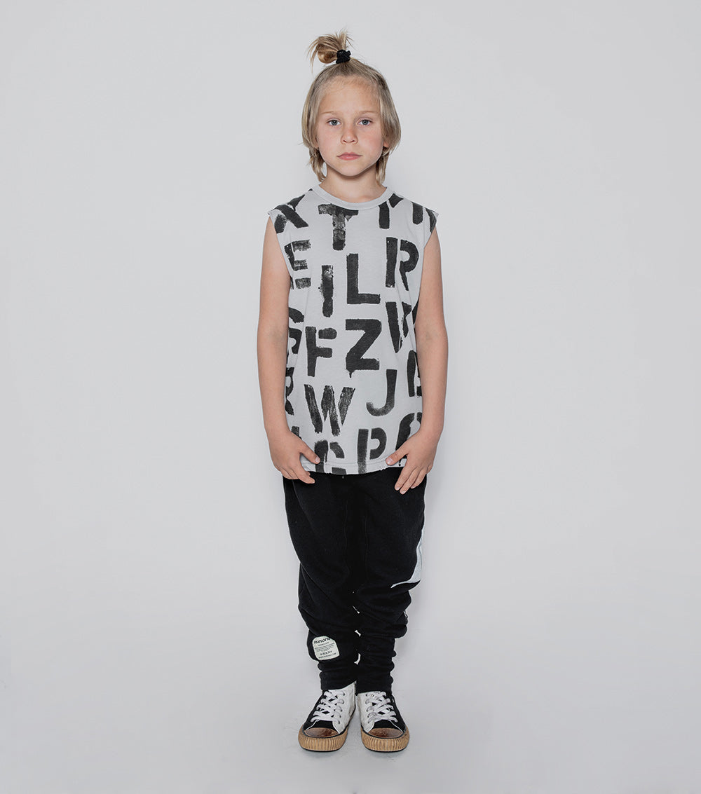 Kid | Abc Sleeveless Shirt | Ice Grey