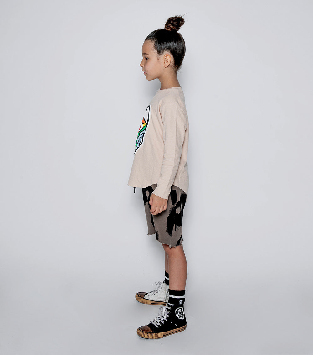 Kid | Rainbow Dude Patch Shirt | Nude