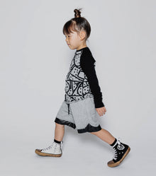 Kid | Bandaid Baseball Shirt | Heather Grey