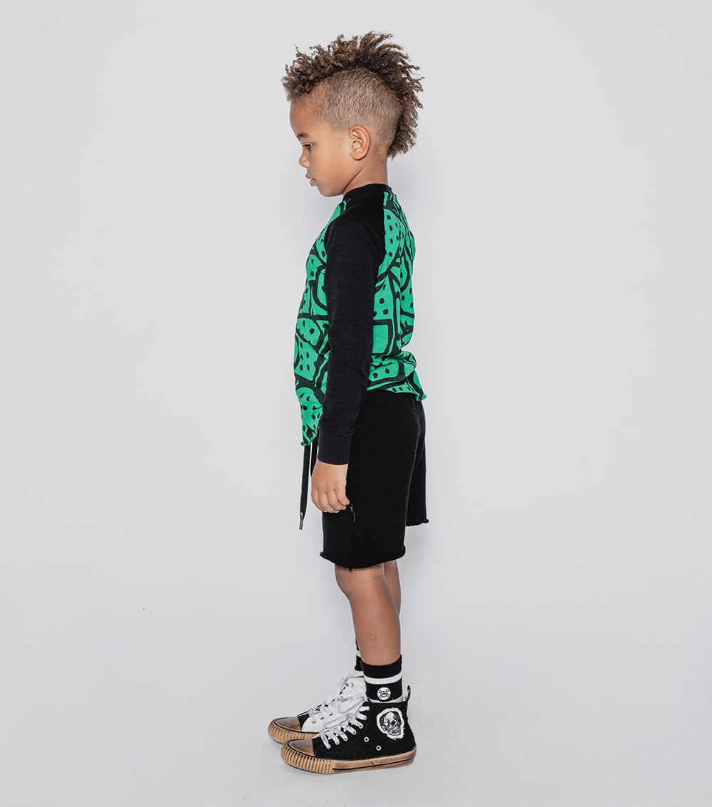 Kid | Bandaid Baseball Shirt | Moss Green