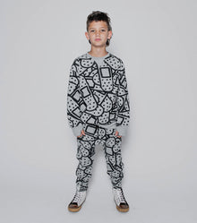 Kid | Light Bandaid Baggy Pants | Ice Grey