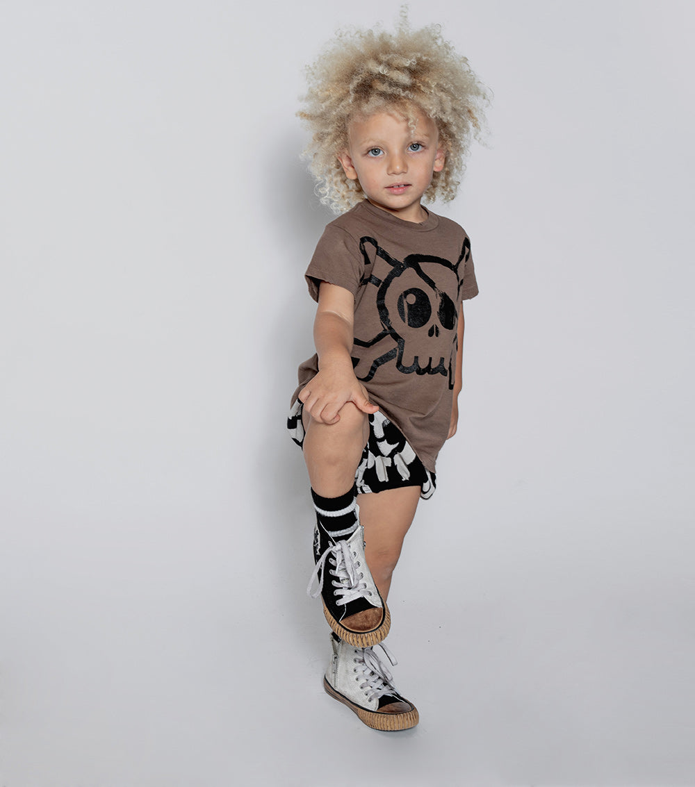 Kid | Abc Yoga Shorts | Black