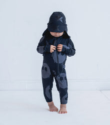 Kid | Melting Masks Swim Overall | Black