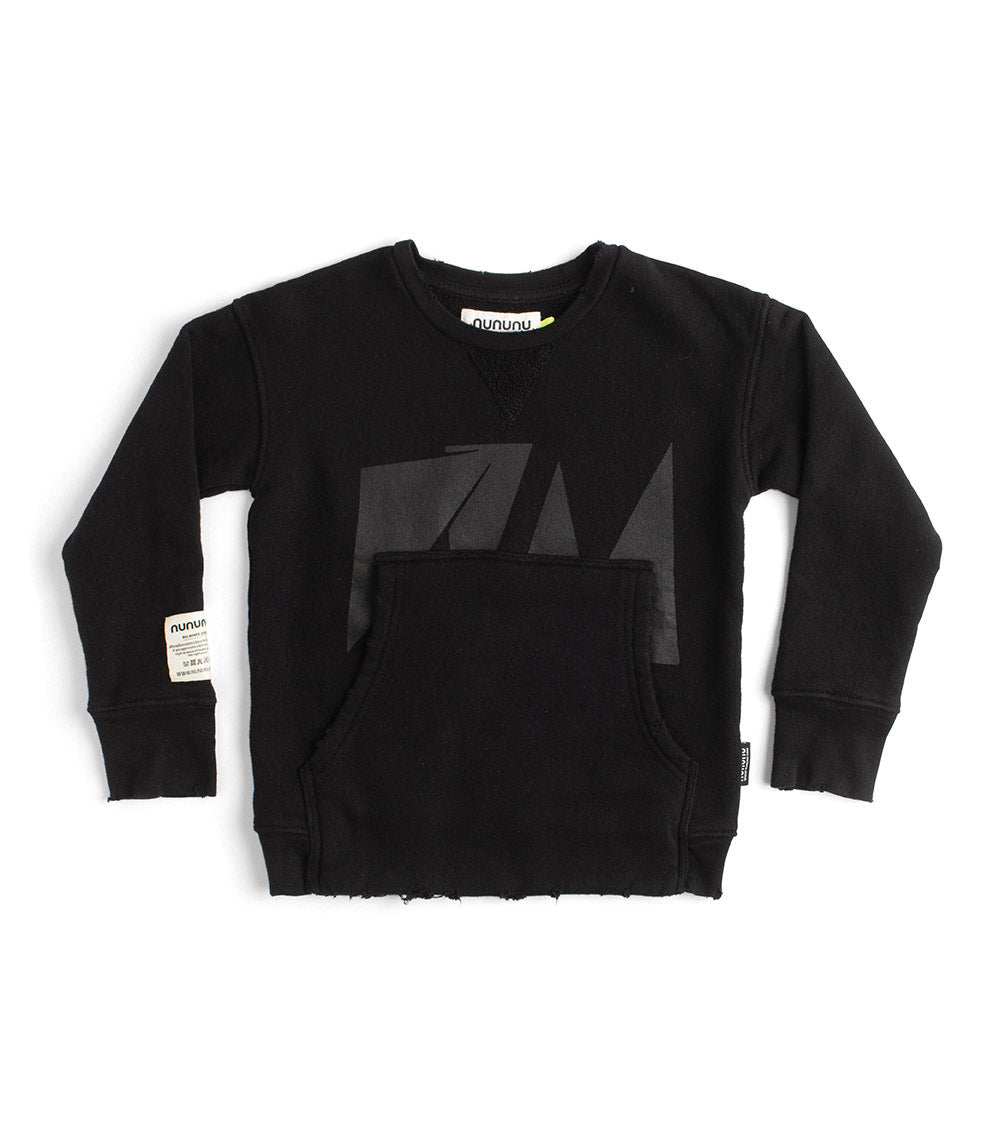 Kid | Nu! Kangaroo Sweatshirt | Black