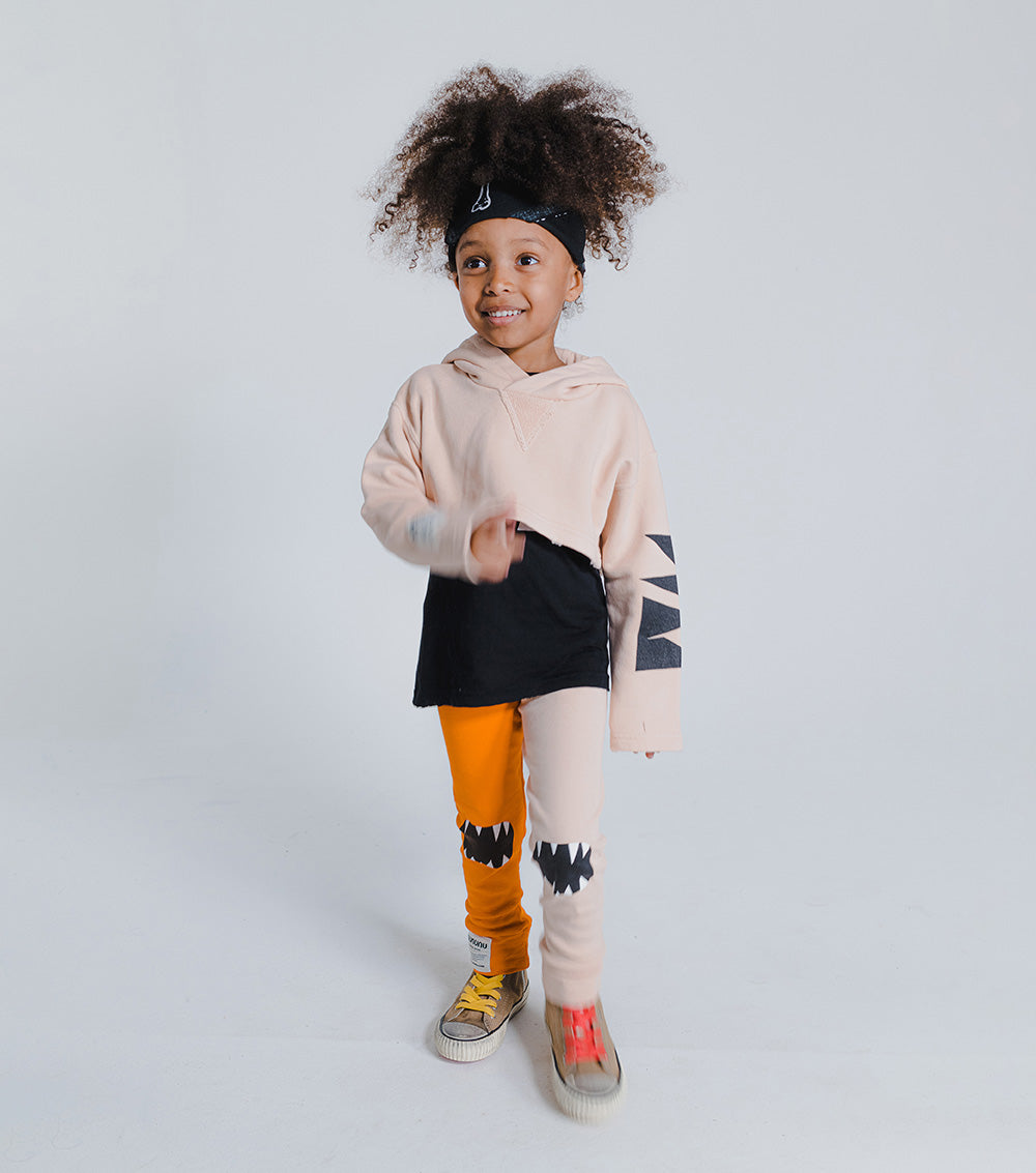 Kid | Cropped Hi-Lo Hoodie | Mocha