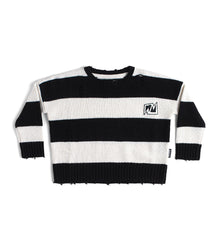 Kid | Striped Knit | Black x White