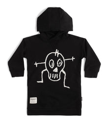 Kid | Goofy Skull Hooded Dress | Black