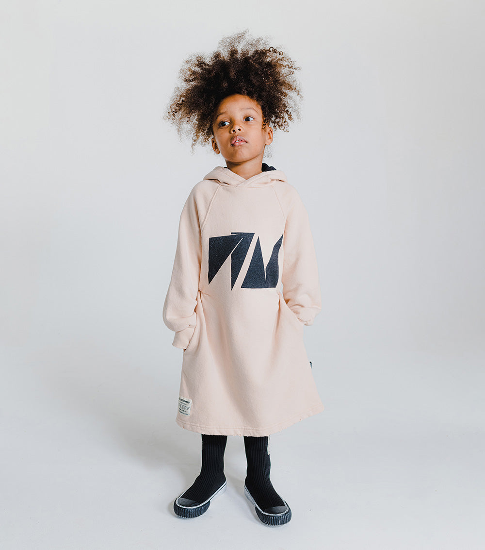 Kid | Nu Hooded Dress | Nude