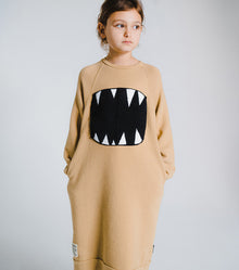 Kid | Fuzzy Roar A Dress | Mocha