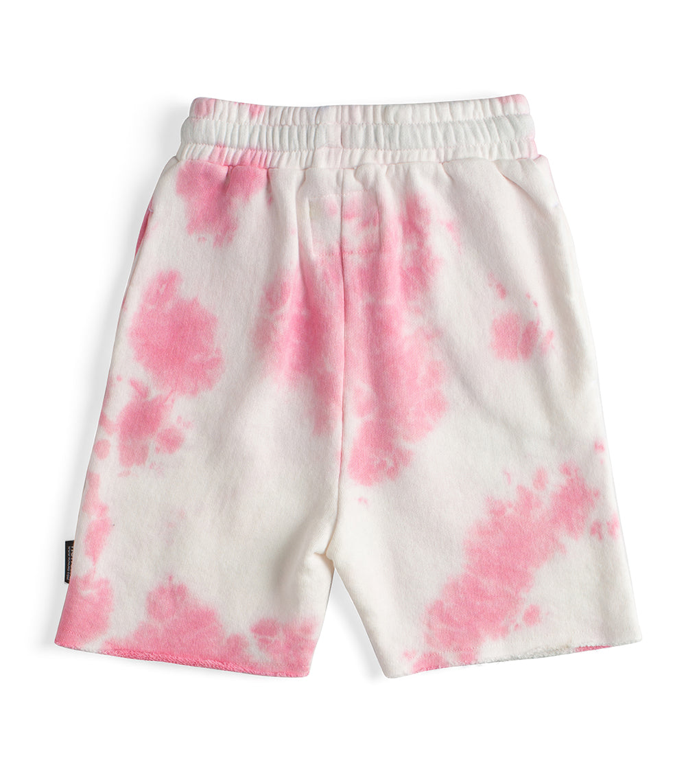 Kid | Tie Dye Sweatshorts | Pink