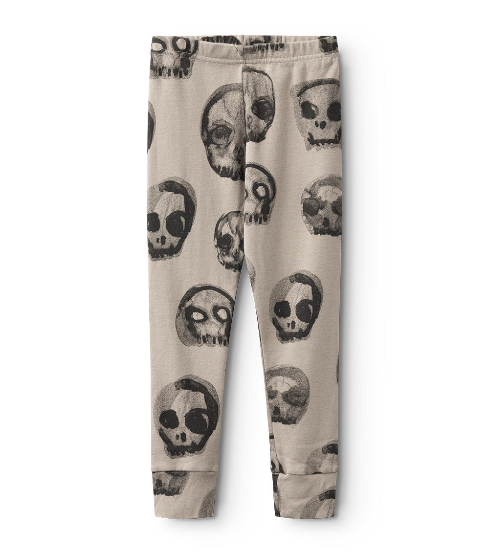 Kid | Faded Skulls Leggings | Stone
