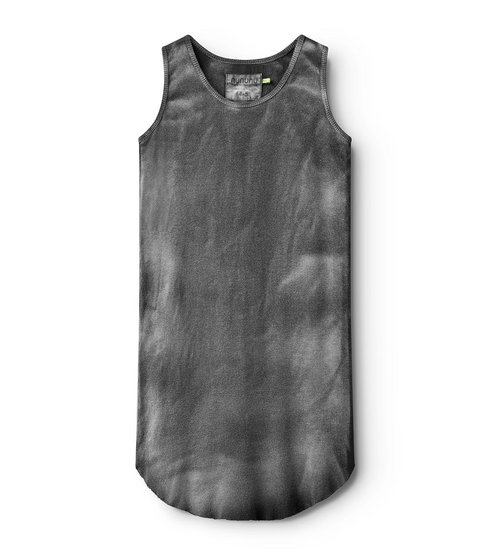 Kid | Brushed Tank Top Dress | Washed Black