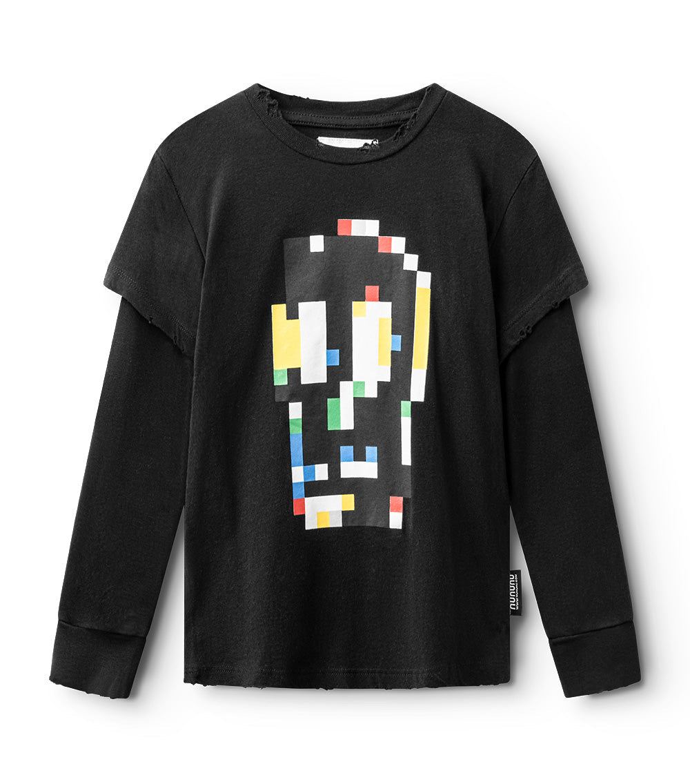 Kid | Pixel Skull Shirt | Black
