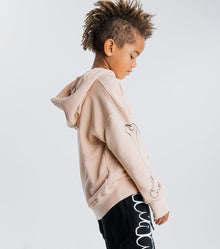 Kid | Bubbly Dizzy Skull Hoodie | Nude