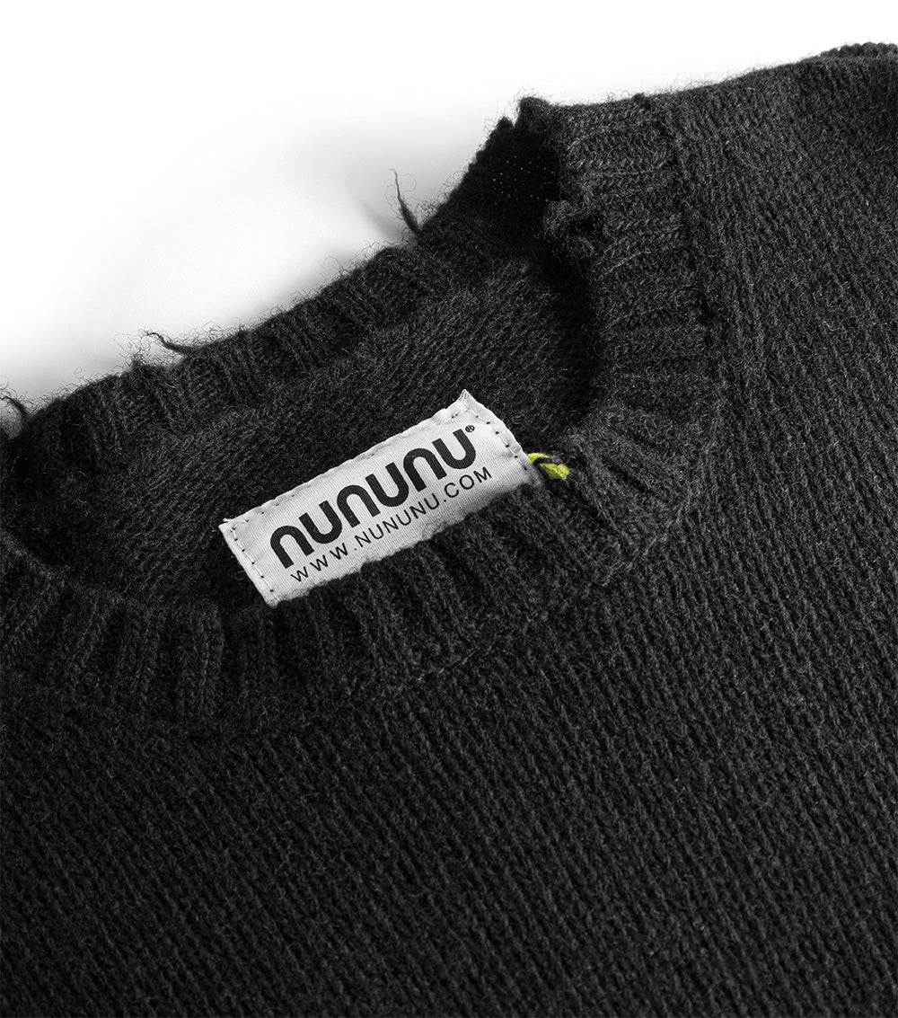 Kid | Frayed Knit | Black