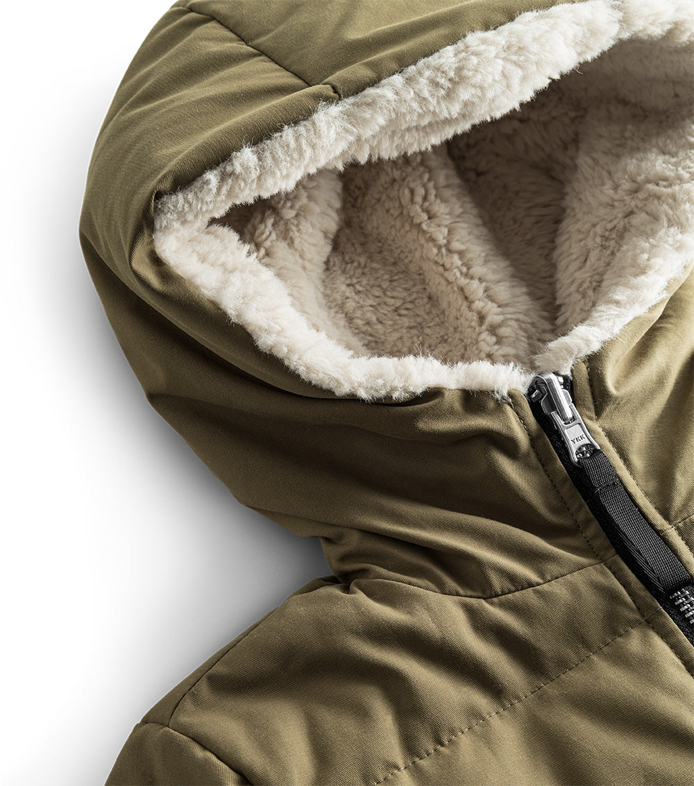 Kid | Reversible Sherpa Jacket | Olive