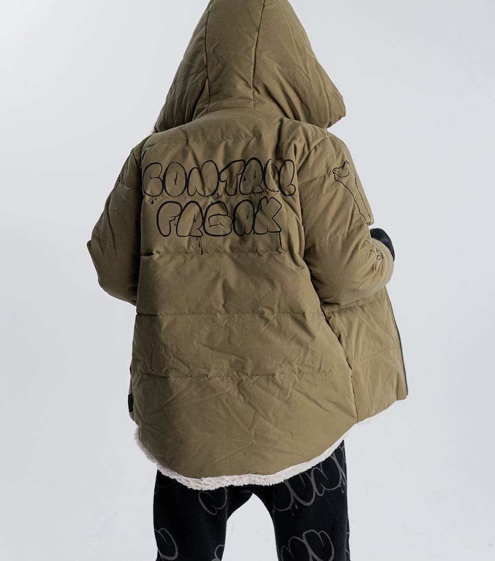 Kid | Reversible Sherpa Jacket | Olive