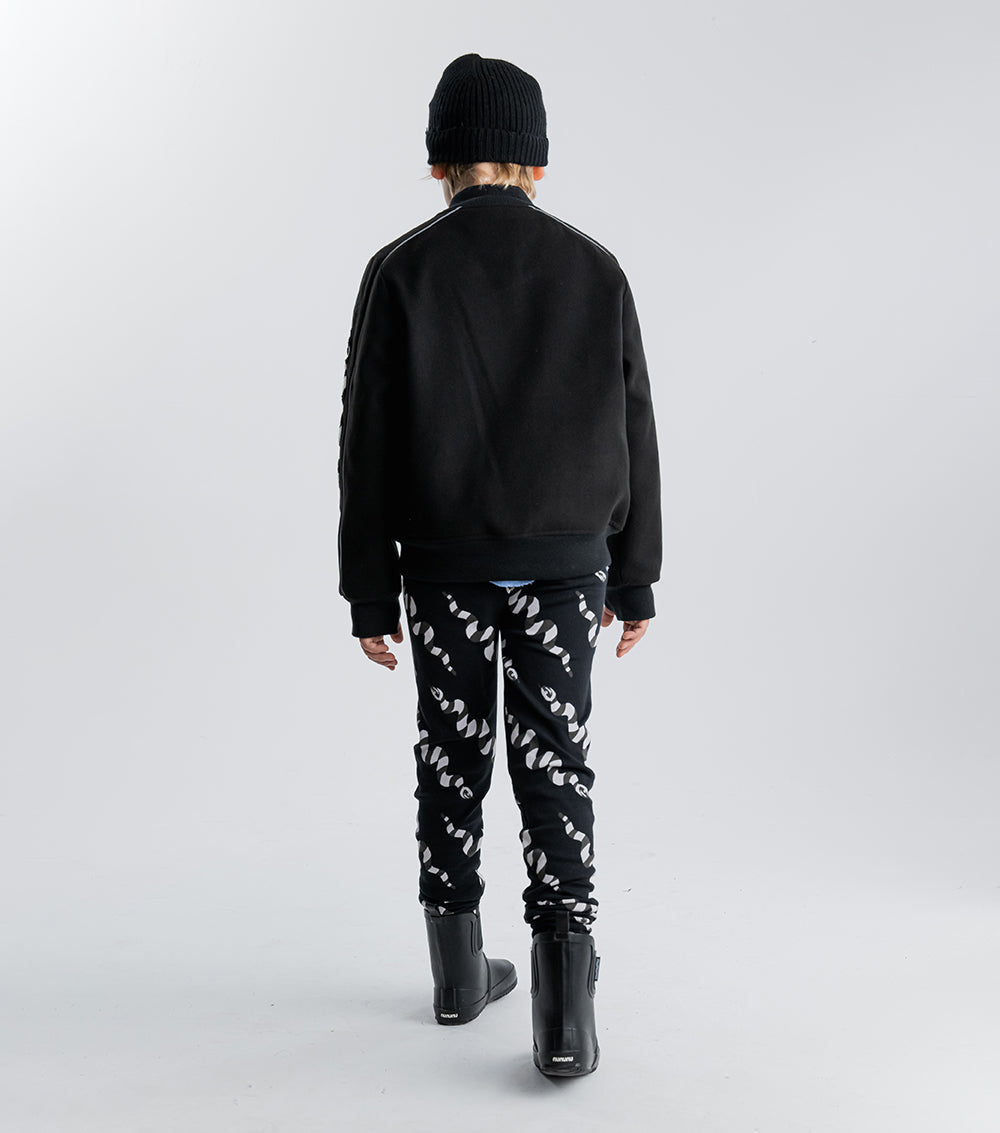 Kid | Stripey Snakes Baggy Pants | Black