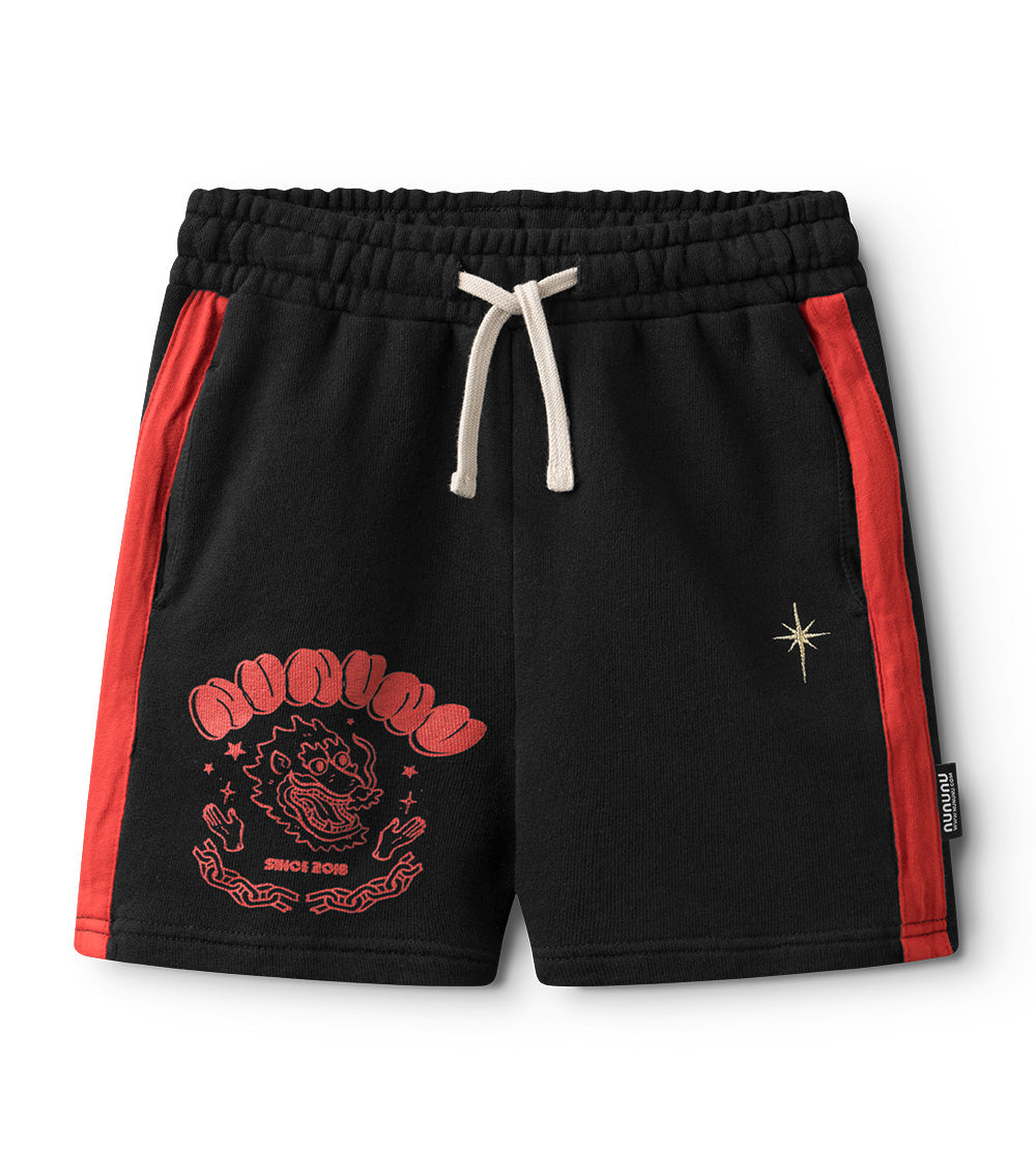 Unisex | Dragon Sweatshorts | Washed Black