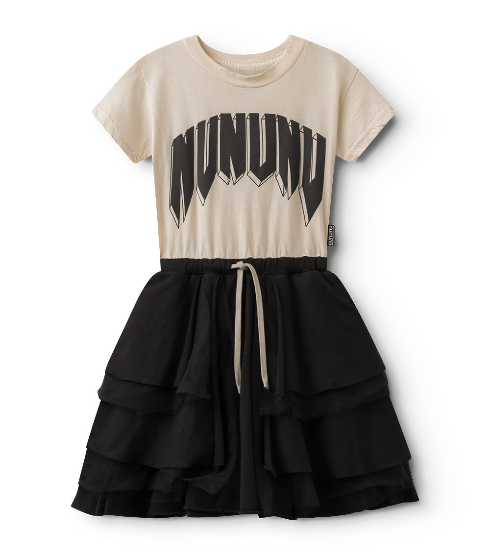 Girl | Rawk Layered Dress | Natural x Black