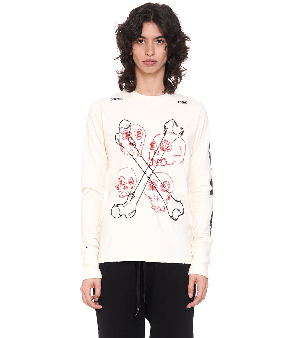 Women | Multi Skull Shirt | Natural