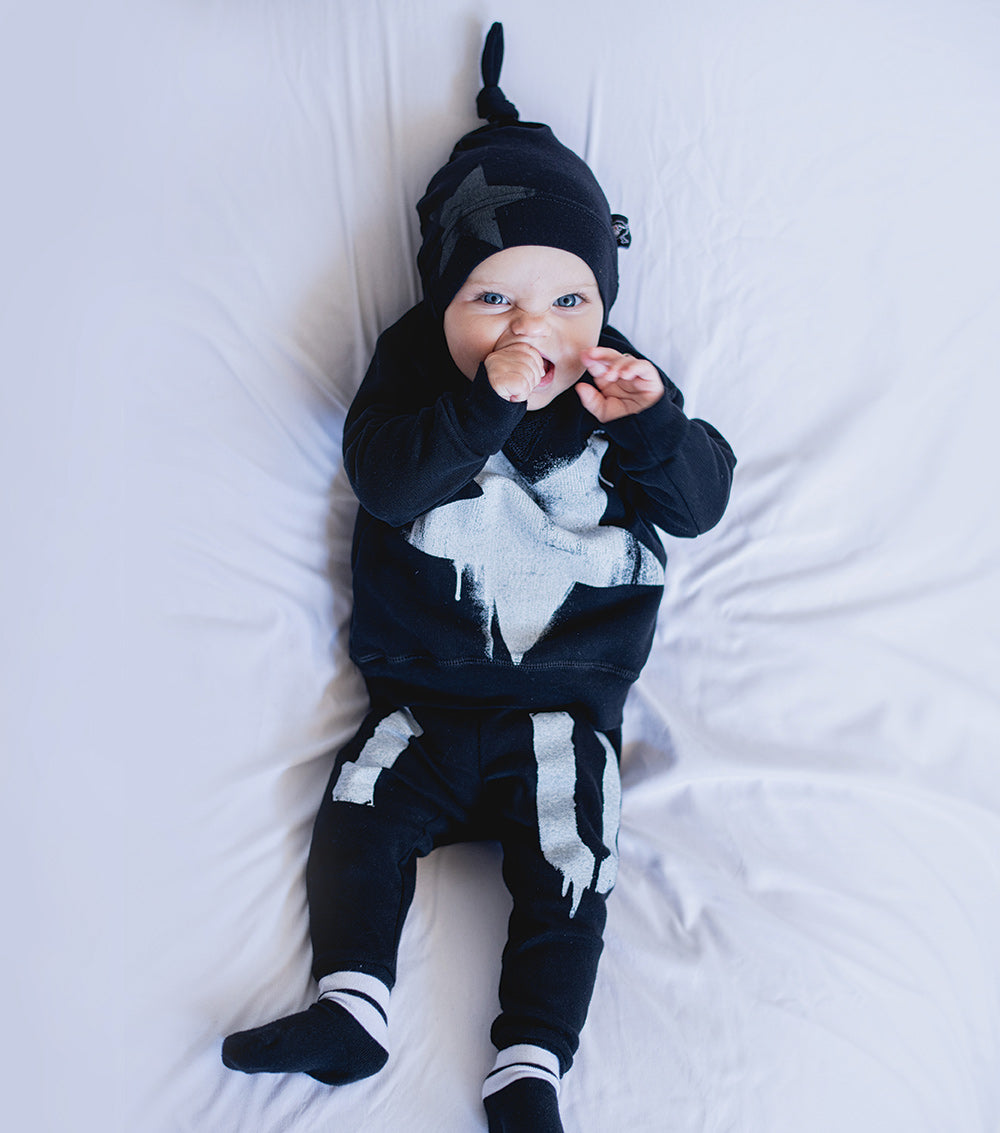 Newborn | Falling Star Sweatshirt | White